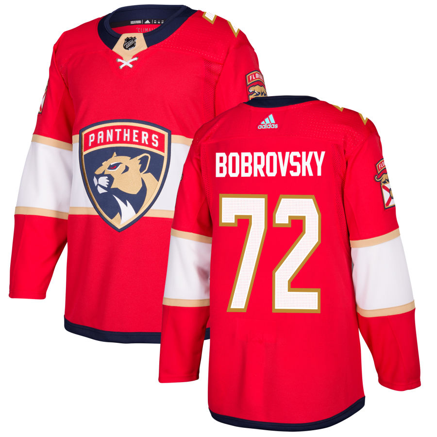Men's Adidas Florida Panthers #72 Sergei Bobrovsky Red Stitched NHL Jersey